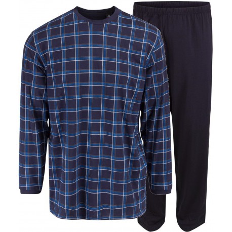 Ambassador jersey pyjamas - Blå rutete