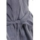 Grau Bademantel